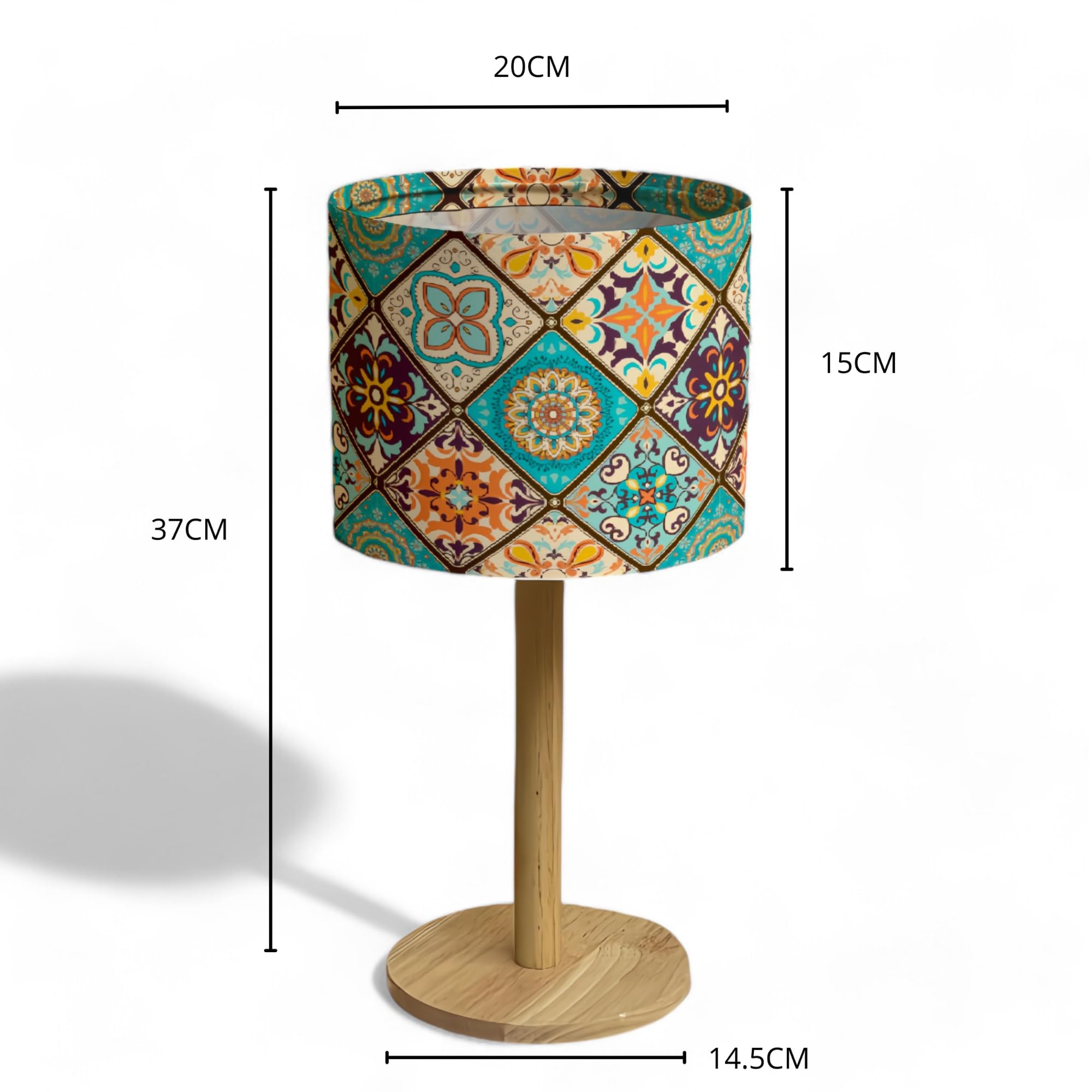 Bellaluma Lampada da comodino Lampada da comodino Candeeiro Mesa de Cabeceira Lampade da comodino Lampada da camera Lampada da tavolo (Palace Print, 1 unità)