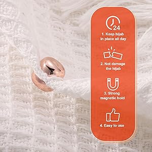 12Pcs Hijab Magnetic Pins, Strong Hijab Magnets Colorful Magnetic Scarf Clasp Pinless Brooch Hijab Pins Buttons