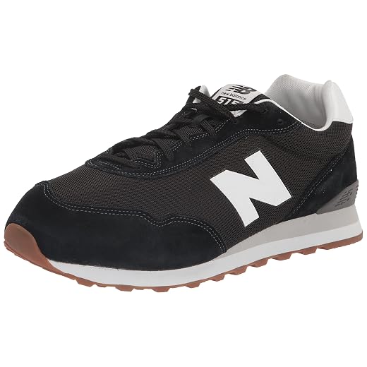 New Balance Men's 515 V3 Classic Sneaker, Black/Nb White, 10