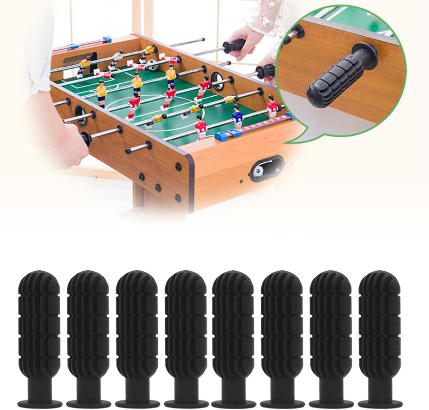 Premium Ergonomic Foosball Handle Grips - Enhance Your Game Experience!, 6 Pcs