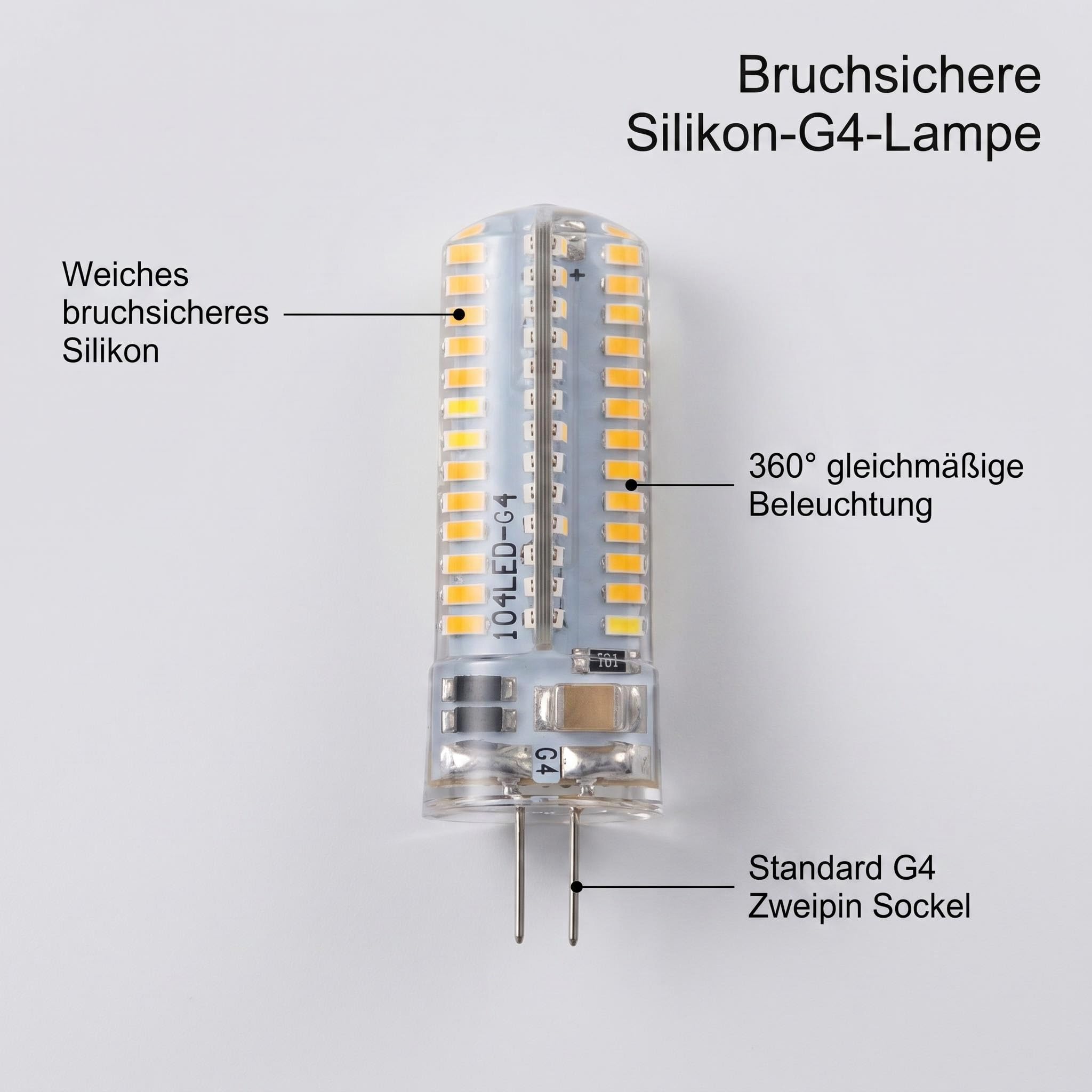 G4 LED Lampe 220V T3 Bi-Pin 1,5W-12W Flimmerfrei 10PCS(7W/Warmes Licht)