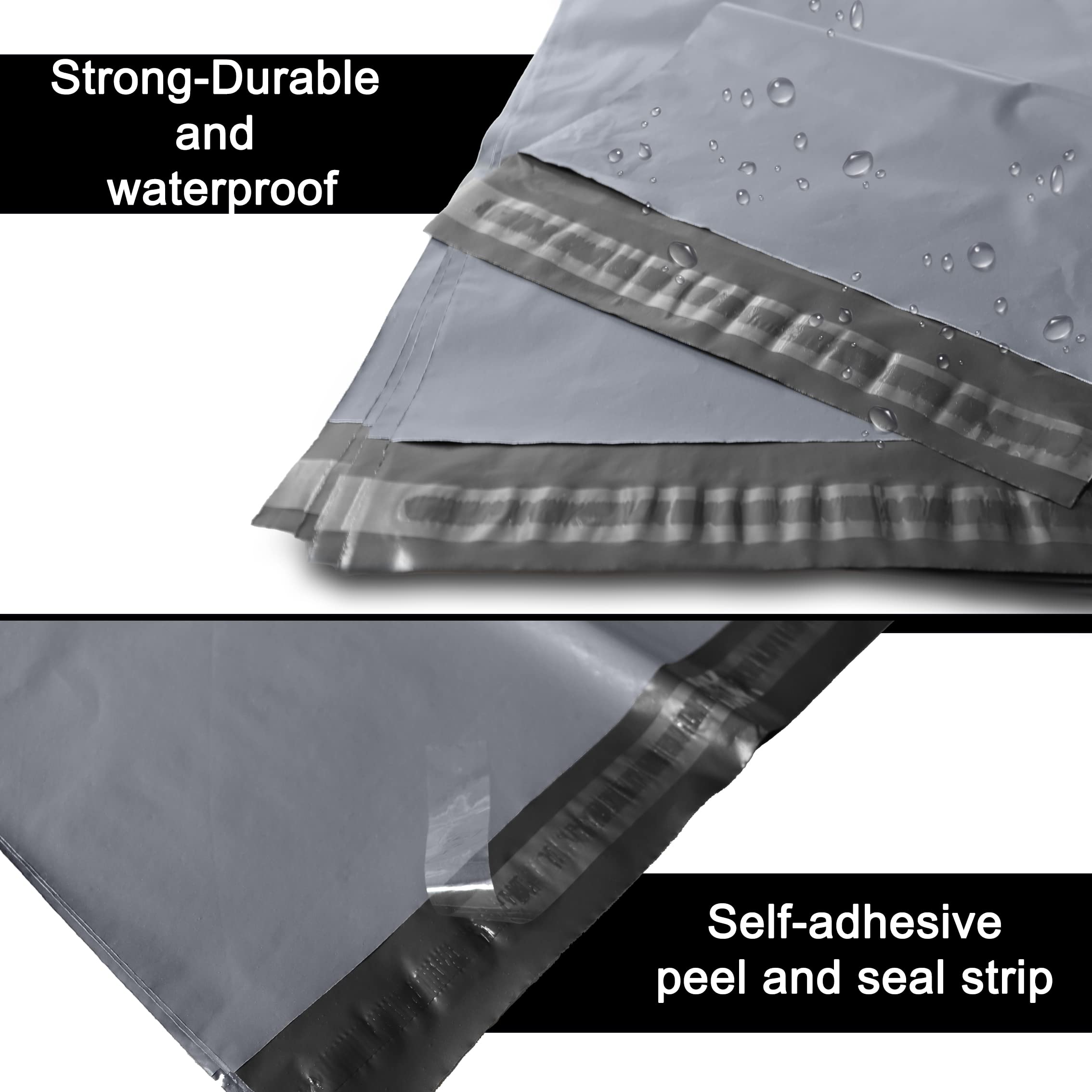Selbstklebende Versandtasche Kunststoff 520 x 590 mm extra stark grau