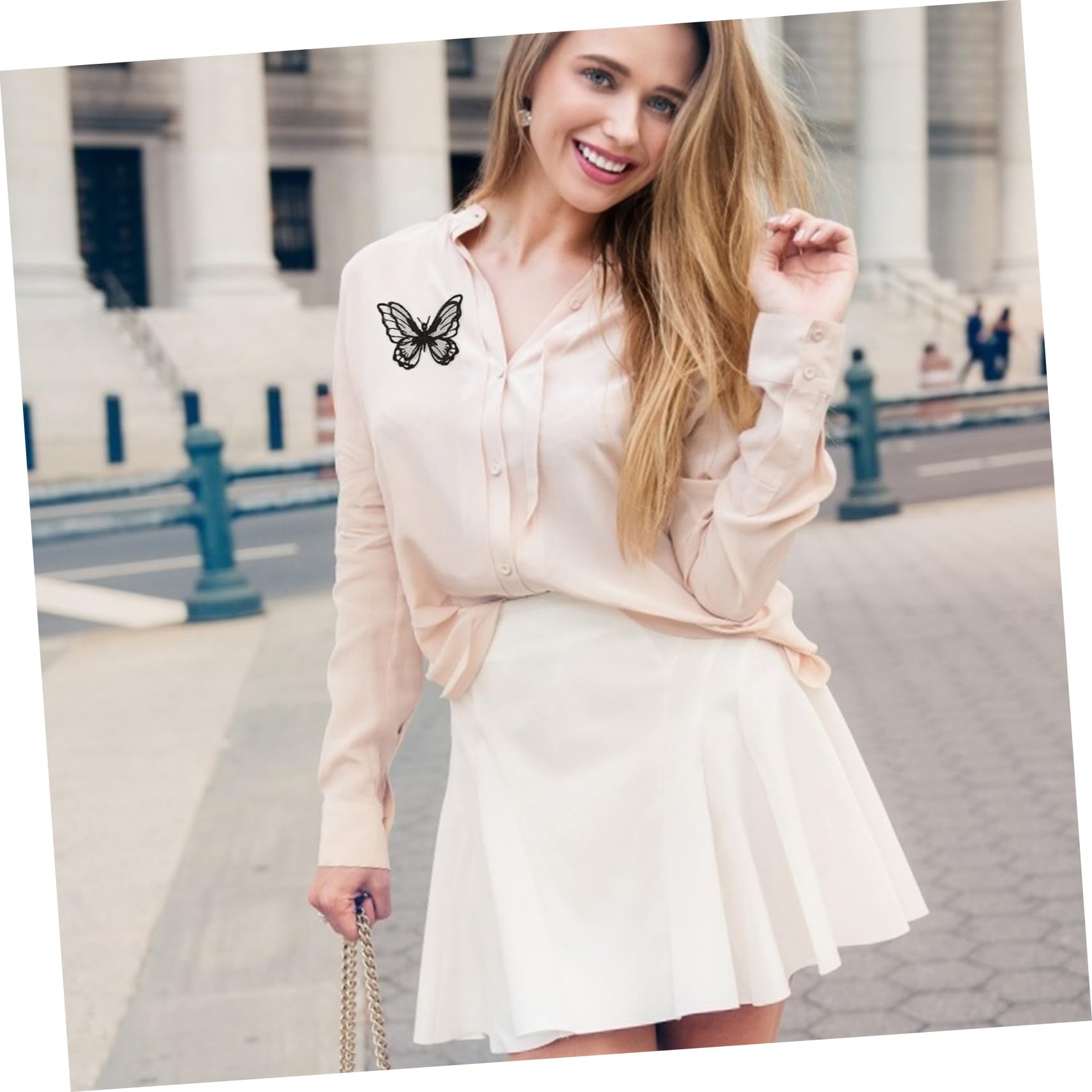 HOMSFOU 2 Sätze Teiliges Bestickte Applikationen Schwarzem Organza Doppellagige Patches Für Diy Dekoration Und Reparatur Von Kleidung Taschen Und Mehr 20 Stück * 2