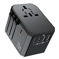 Adattatore da viaggio 70 W in tutto il mondo, adattatore con 3 USB