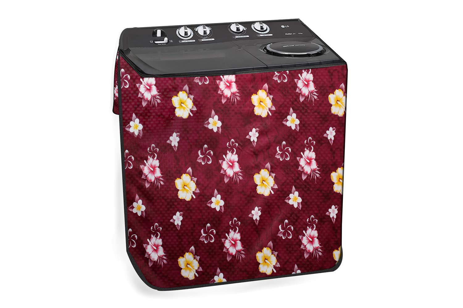 The Furnishing Tree Washing Machine Cover Floral Red Compatible for Samsung 7.2 Kg Semi-Automatic Top Loading WT727QPNDMWTL02 (B09YH9GXVF) Amazon Price History, Amazon Price Tracker