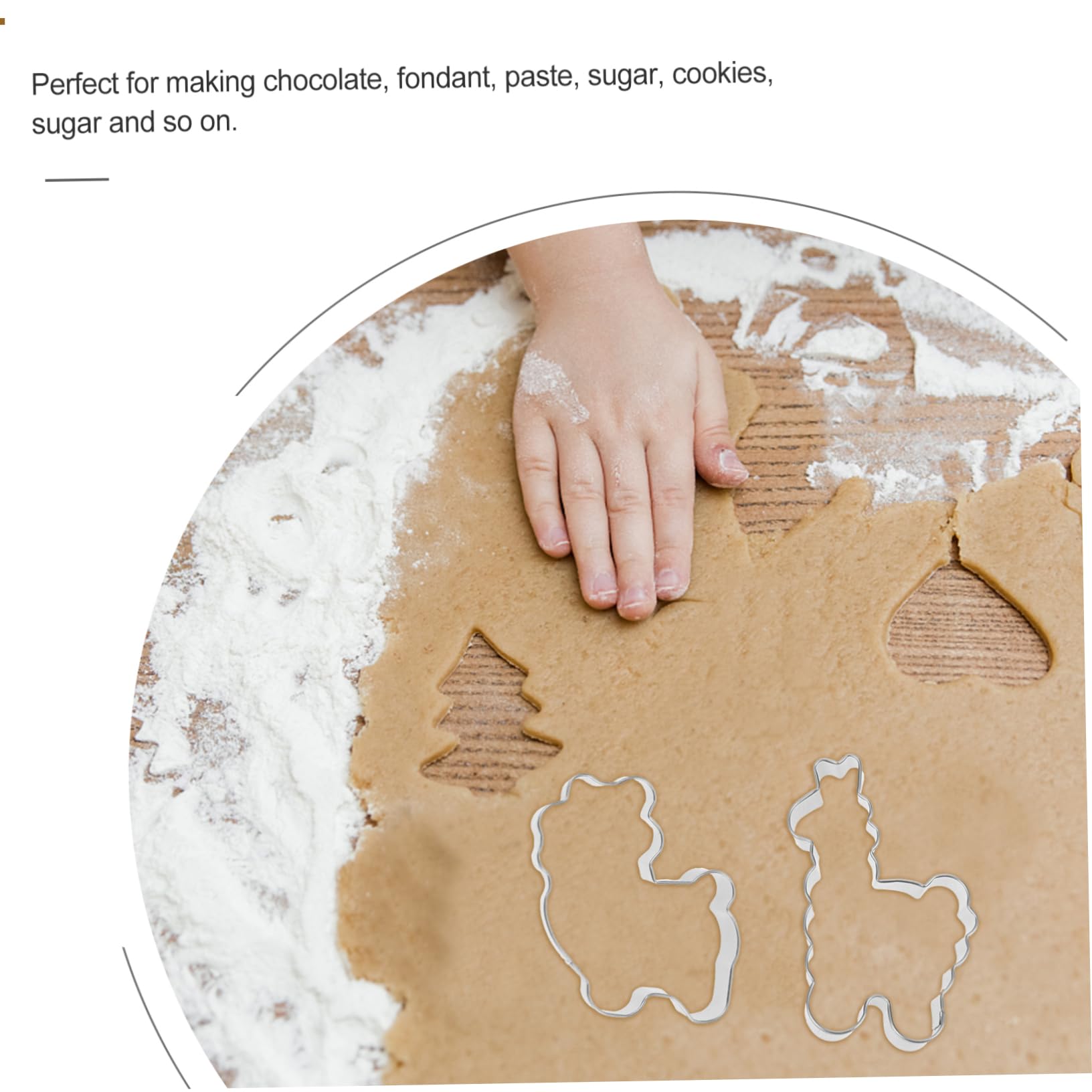 Zerodeko 4pièces Acier Inoxydable Moule à Biscuits Diy Alpaga Outil De Pâtisserie Pour Découper Sucre Ou Biscuits