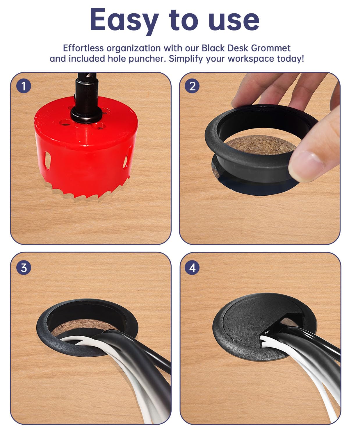 Desk Grommet 50mm (2 inch) - Image 4
