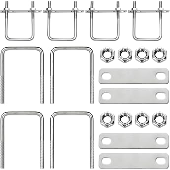 Pack of 4 U Screws M10 100 x 70 mm U Bracket with Thread Stainless Steel