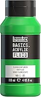 Vista 43 de Liquitex BASICS Pintura Acrílica Fluida, Botella de 118ml (4 oz), Tono Verde Hookers Permanente