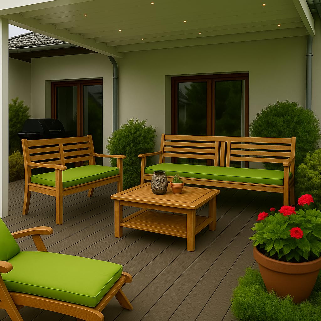 Fodera per cuscino da panca da giardino Fodera per cuscino per altalena da giardino resistente resistente alle intemperie, Fodera molte misure (Lime, Copricuscino 140x60x7cm)