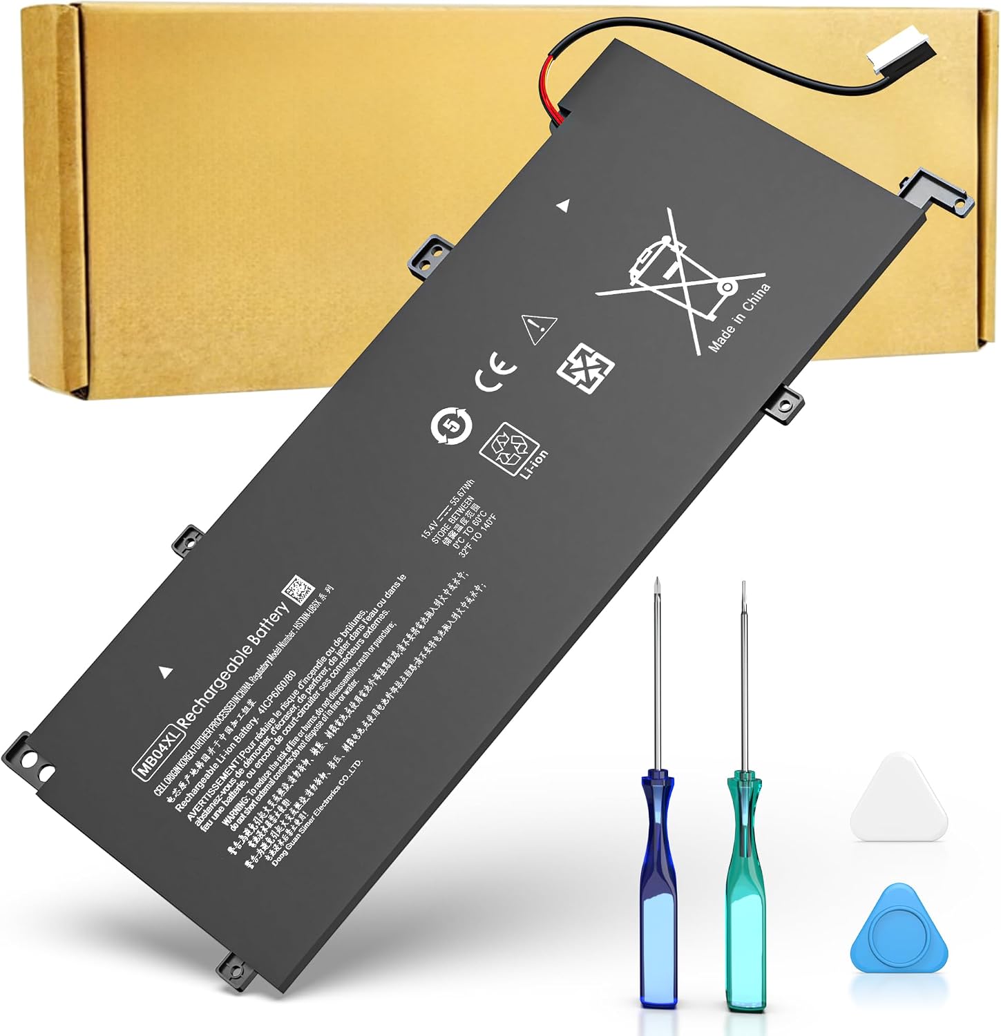 Replacement MB04XL Laptop Battery For HP Envy X360 Models - 55.67Wh, 4-Cell LiPo, 15.4V 7 thumbnail image