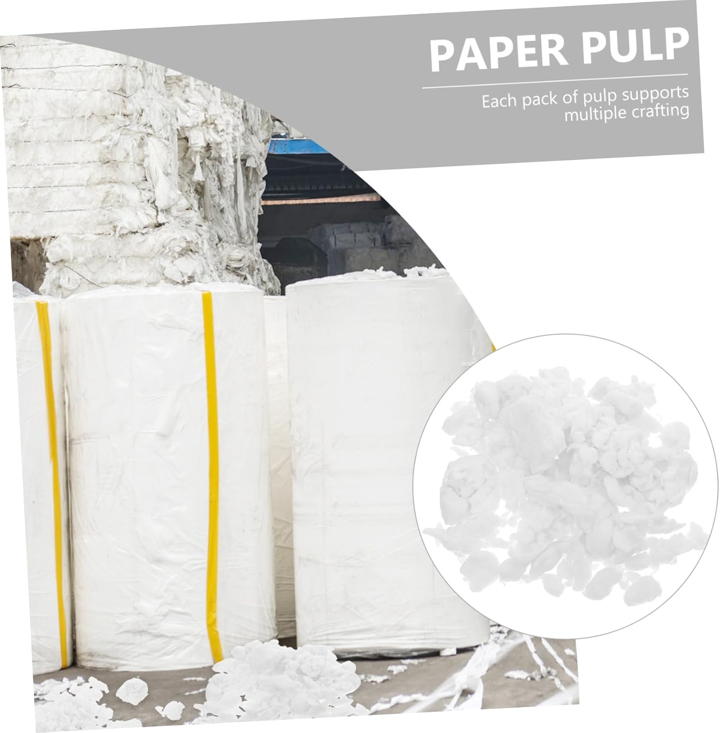 Beatifufu Natural Dehydrated Paper Pulp for Crafts Traditional Handmade Papermaking Material for Art Education Family DIY and Cultural Activities Use Pulp Supplies for Adults