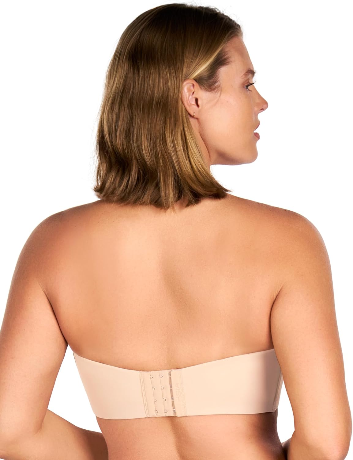 HSIA Strapless Bra for Big Bust Women, Plus Size Full Coverage Bandeau Fiery Bra Anti-Slip Underwire Support for Large Breast Sand - Image 6