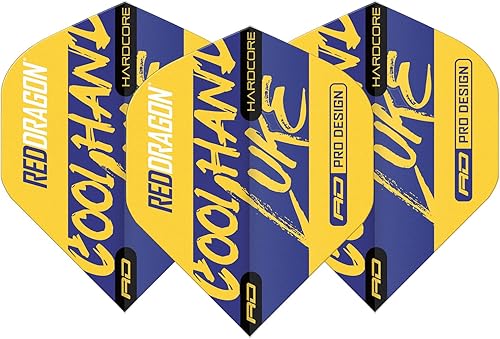 Miniatura 7 de RED DRAGON Jugadores Hardcore Dart Vuelos - 3 juegos por paquete (9 vuelos de dardos en total)