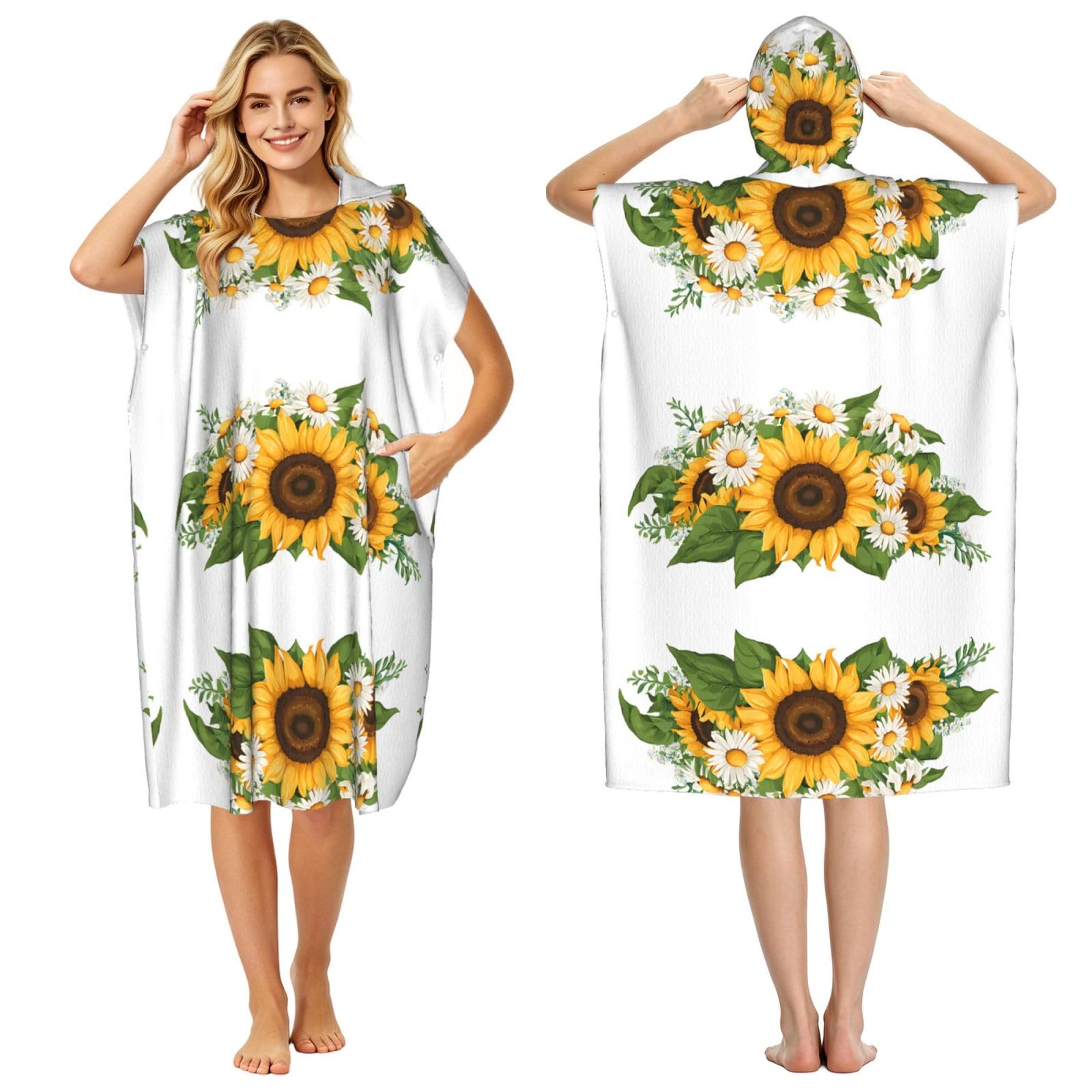 Poncho surf adulte pour se changer facilement sans serviette qui glisse