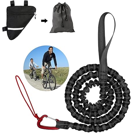 Bicycle Bike Tow Rope, Emergency Rescue Elastic Tow Strap with Triangle Bag