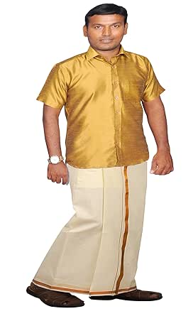 Golden shirt with dhoti Outlet
