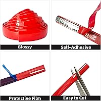 Vista 6 de Ancho: 1/2 pulgada (12mm) Tira de Moldura Autoadhesiva para Auto a Prueba de Rayones - Moldura Exterior e Interior Universal para Auto/Camión/Casa