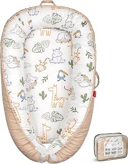 Baby Lounger - Breathable & Soft Baby Nest, Portable and Lightweight Tummy Time Lounger for Home and Travel, Ideal Newborn Babies Essentials