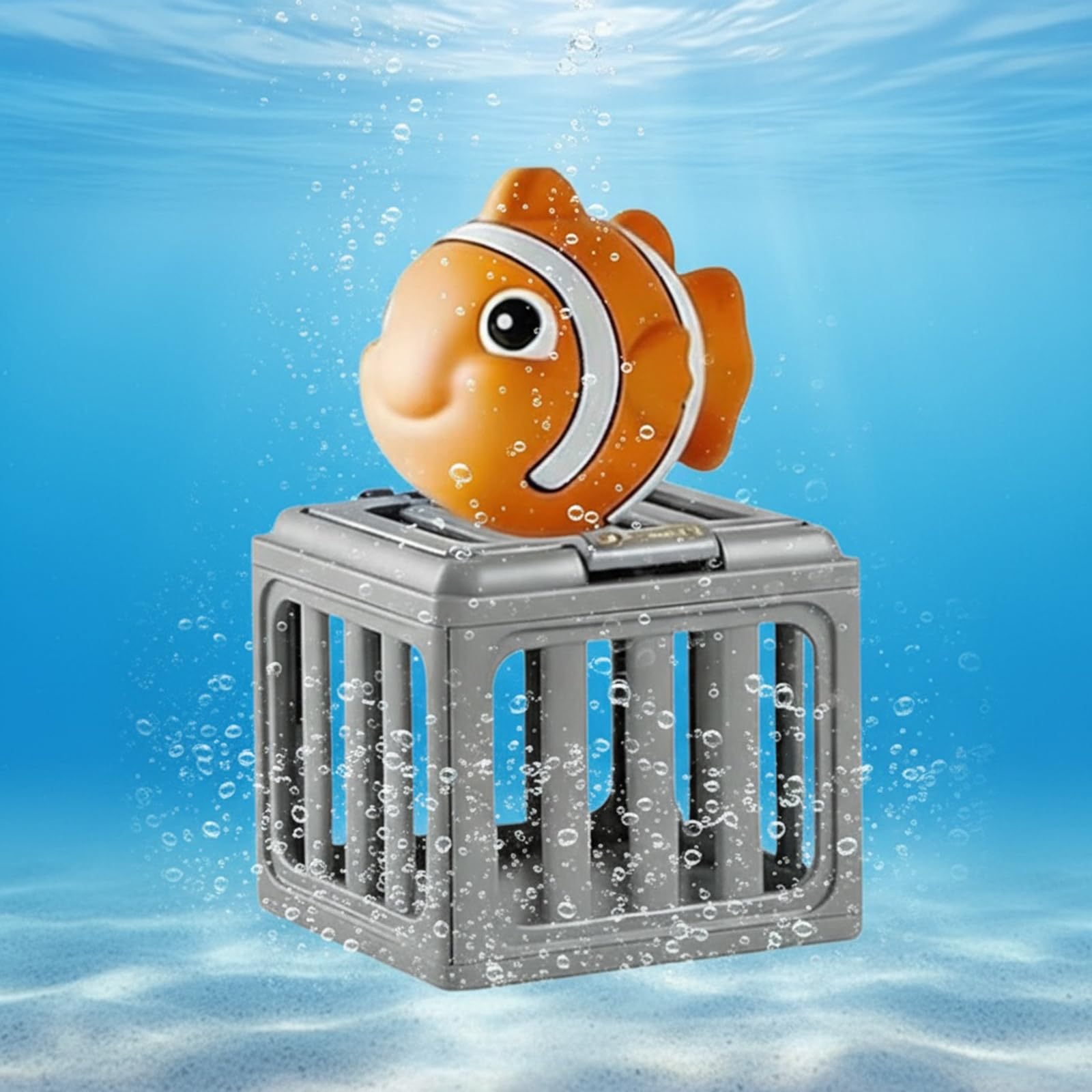 Children's Pool Diving Toys, Water Swimming Dive Pools Game, Underwater Dive Rescue Toy, Bath Toy Play Set with Fish Box Floating Animals, Fun Outdoor Beach Lake Swim Summer Party Gift-1 Set — view 5