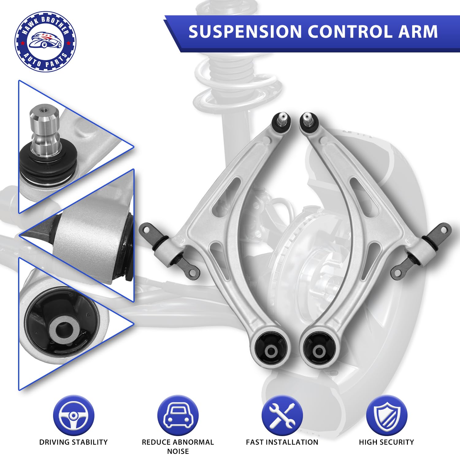 Aazon.co: A-Preiu 2 X Front Lower Control Ar With Ball Joint & Bushing Copatible With