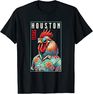 Houston Texas Beach Chicken Rooster Lover T-Shirt