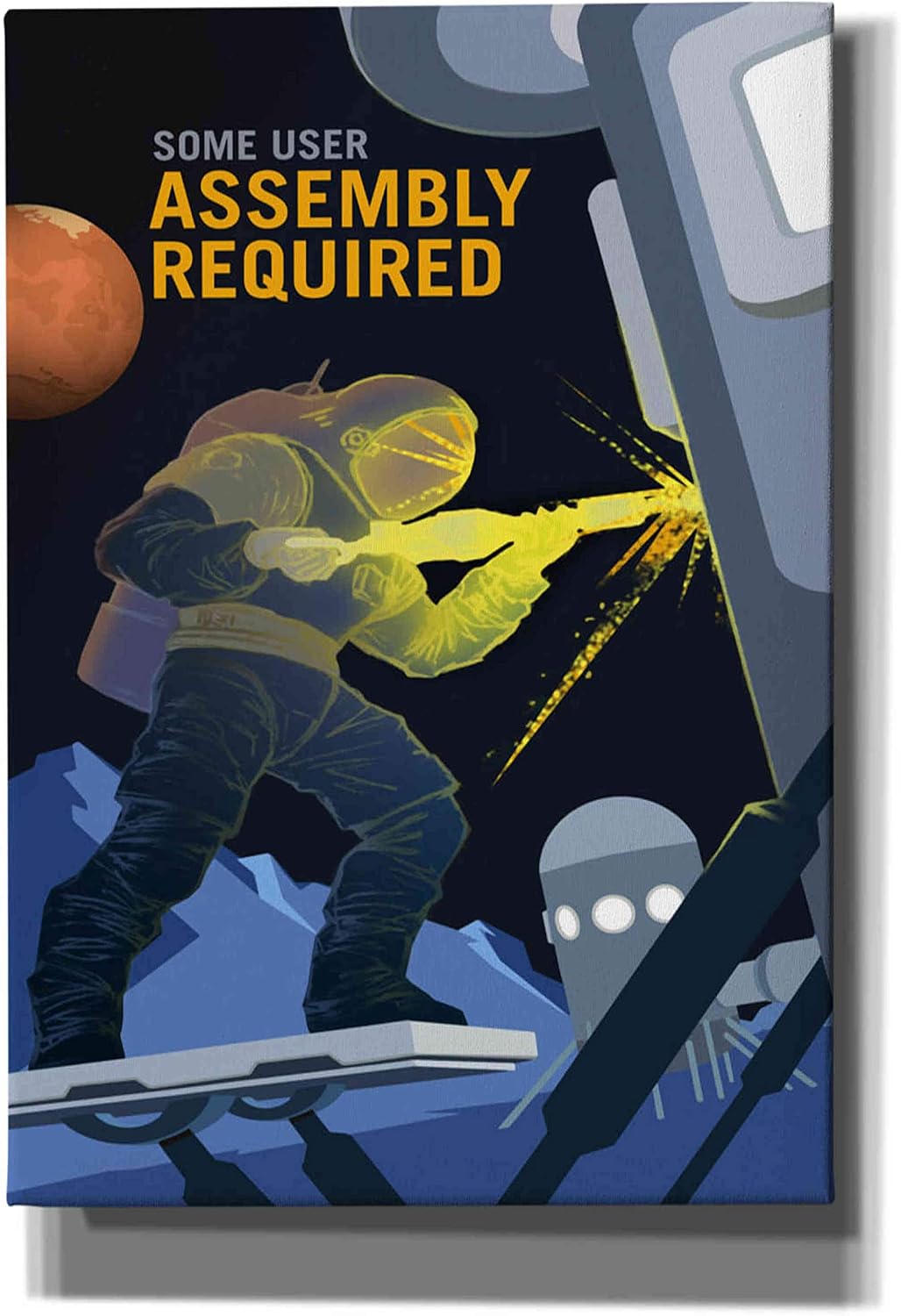 Epic Graffiti 'Mars Explorer Series: Some User Assembly Required' Canvas Wall Art, 12"x18"