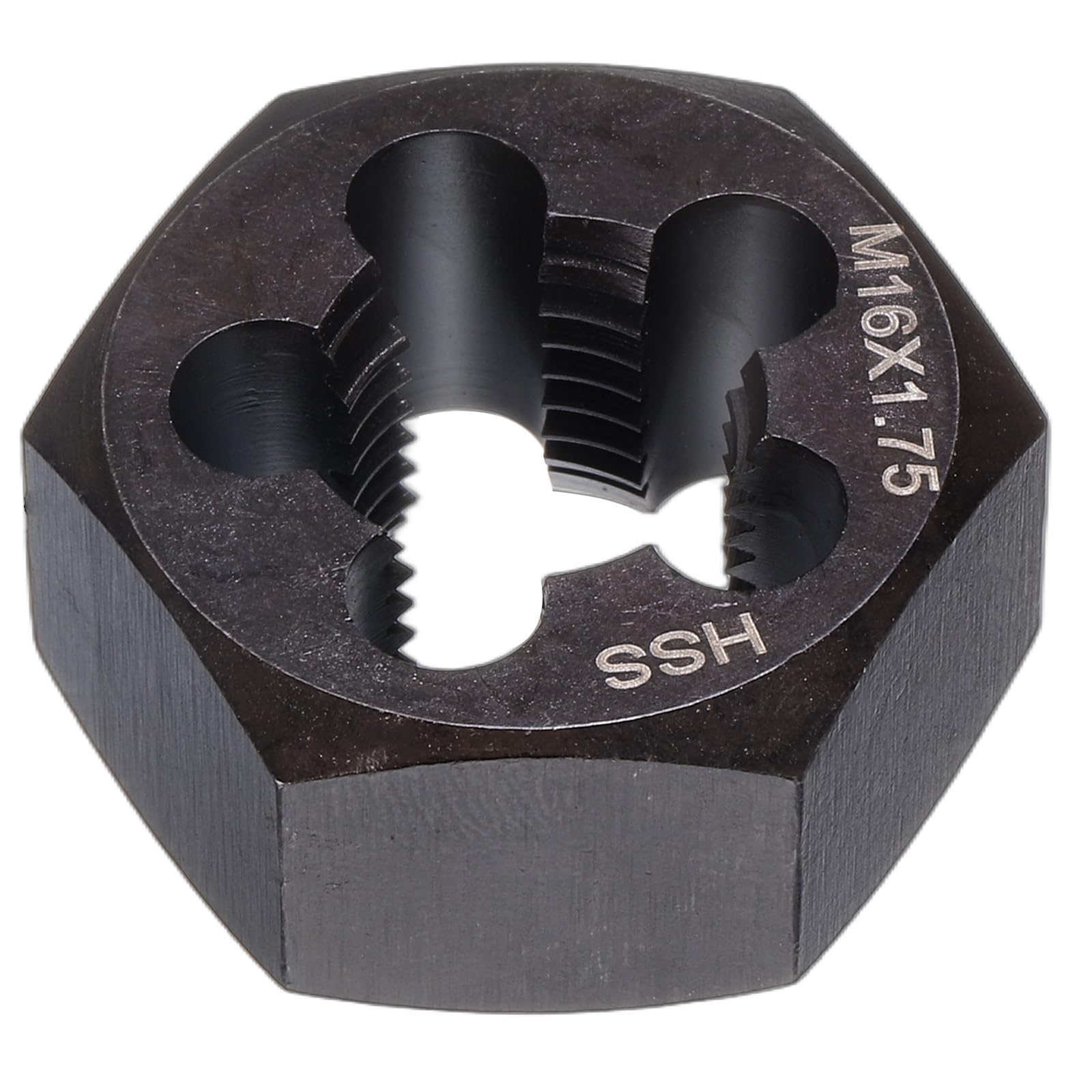 HARFINGTON Hex Threading Die M16 x 1.75 Metric Thread Right Hand High Speed Steel Rethreading Fixed Die Screw Cutting Tapping Repair Tool