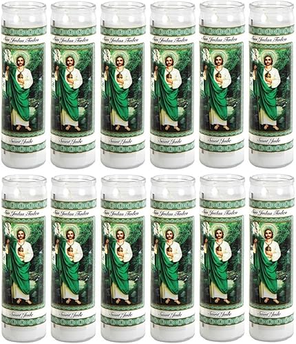Miniatura 1 de Saint Jude Vigilia de la vela Religiosa, devotional,, Novena, Oración, Santos, velas, blanco, 12pk