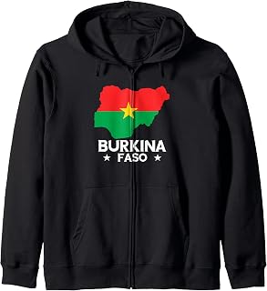 Burkina Fasoan Flag Maps Burkina Fasoan Pride Burkina Faso Zip Hoodie
