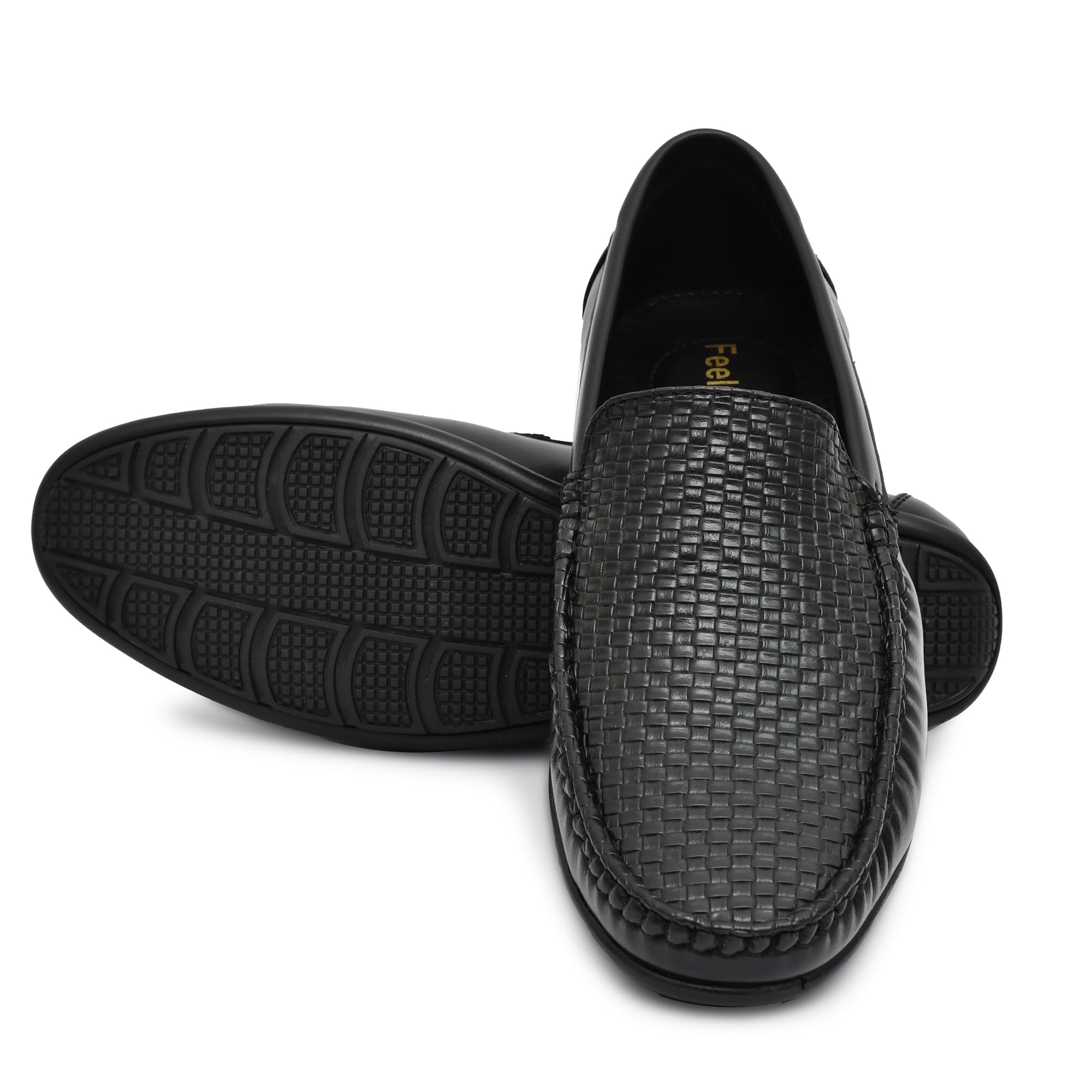 Feel Alive Loafer Shoes for Man Black Loafers for Men Casual Synthetic Leather Loafers Shoes for Men