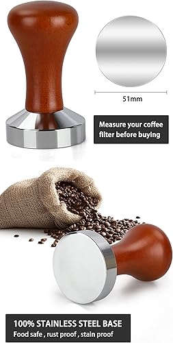 Miniatura 5 de 2.008 in Espresso Tamper Premium Barista Coffee Tamper Coffee Tamper Serie Clásica Acero Inoxidable Espresso Prensa Herramienta de Prensa de Café