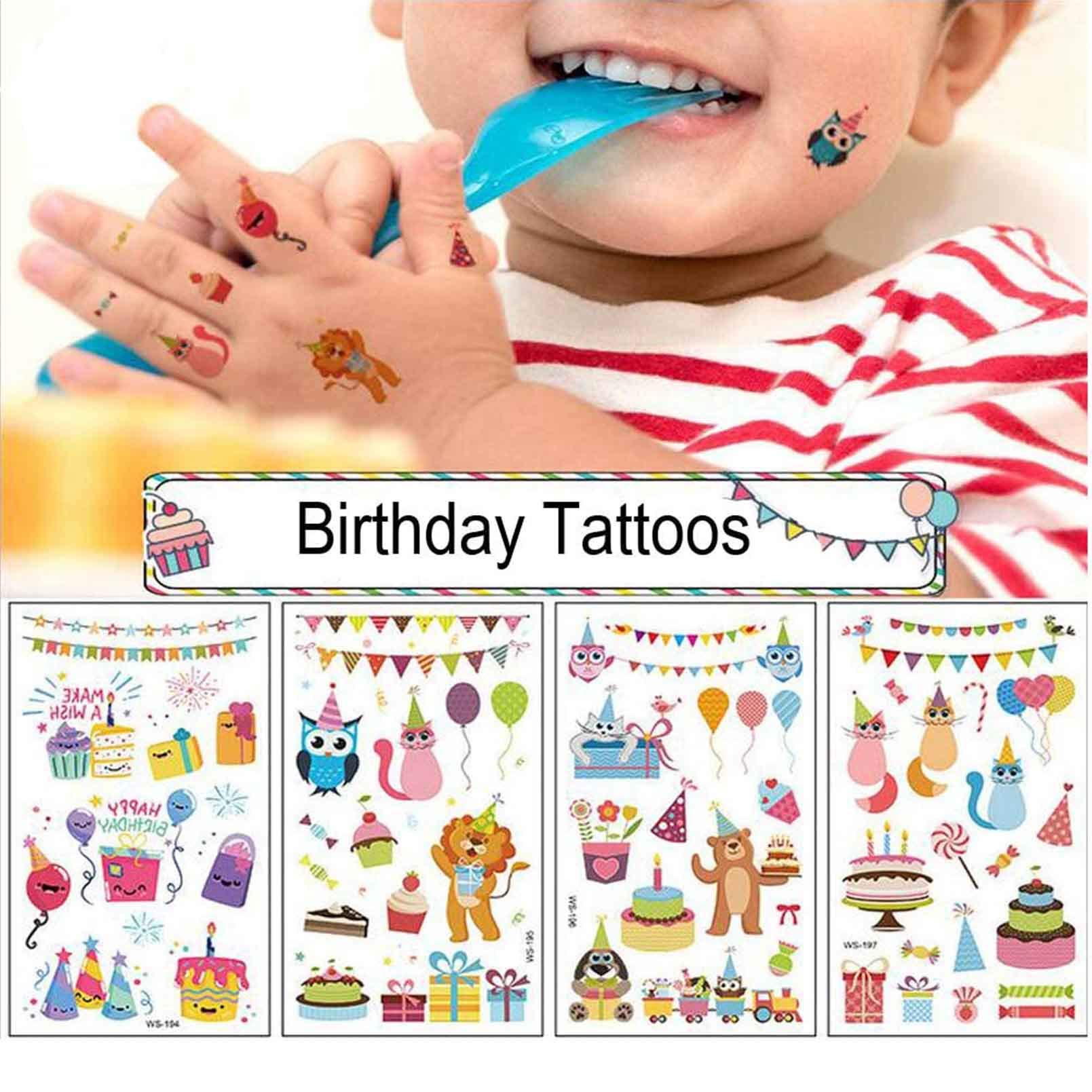 Buy Adorable Animal Birthday Temporary Tattoos for Kids Jungle Safari