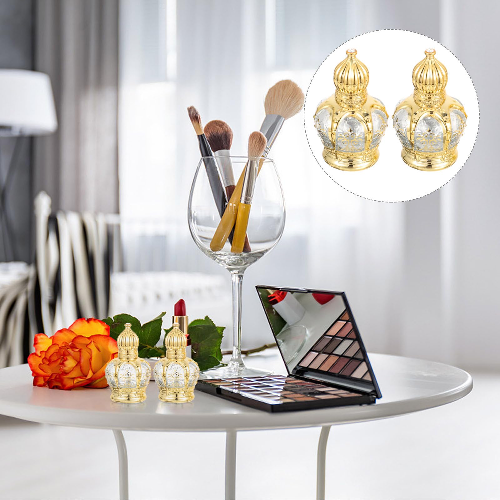 IMIKEYA 20 Pièces Flacon de Parfum Roll-on Rechargeable en Verre 10ml,