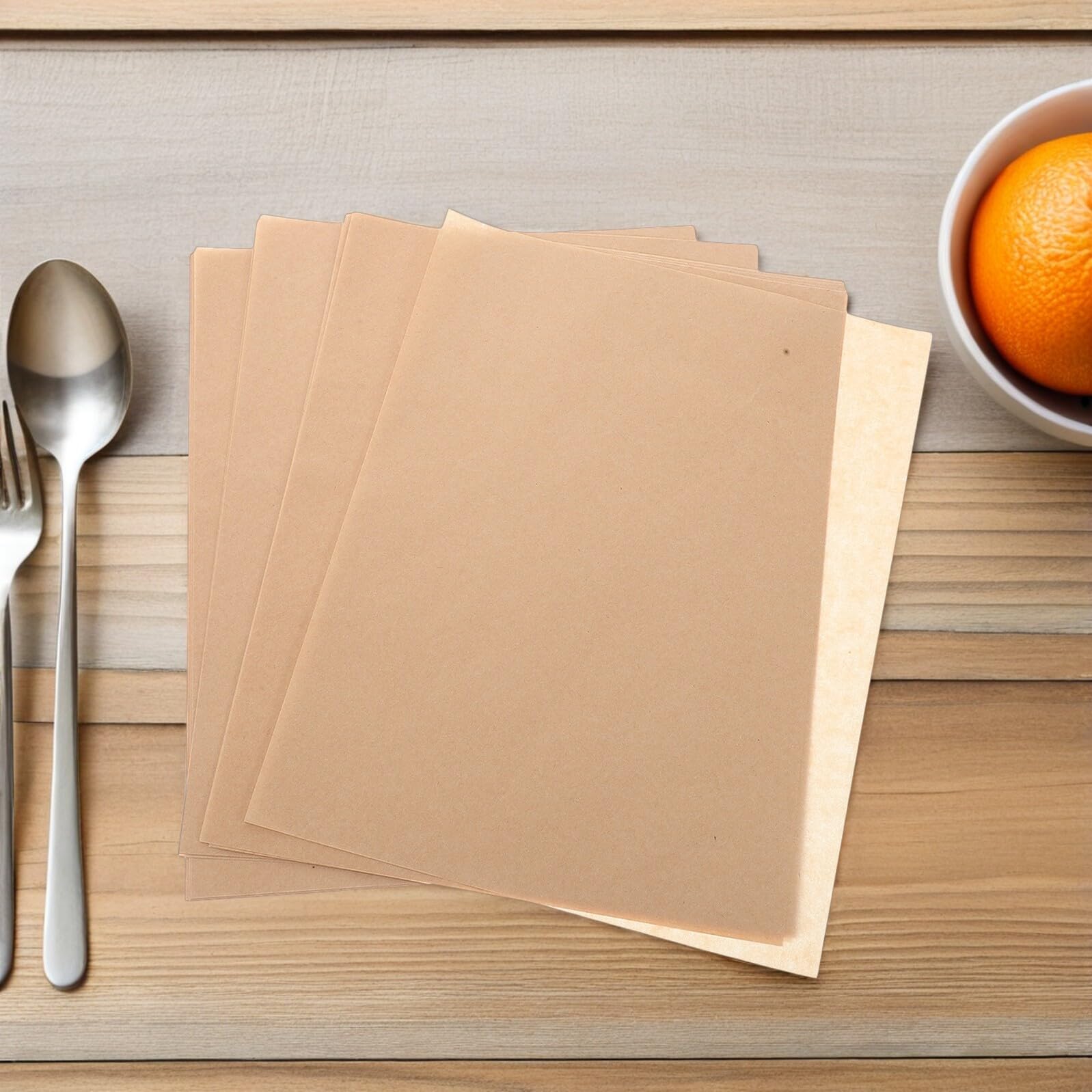 500piezas Bandeja De Horno Papel Vegetal Resistentes Grasa Papel Para Repostería y Pizza Para Barbacoa y Uso Cocina Grueso