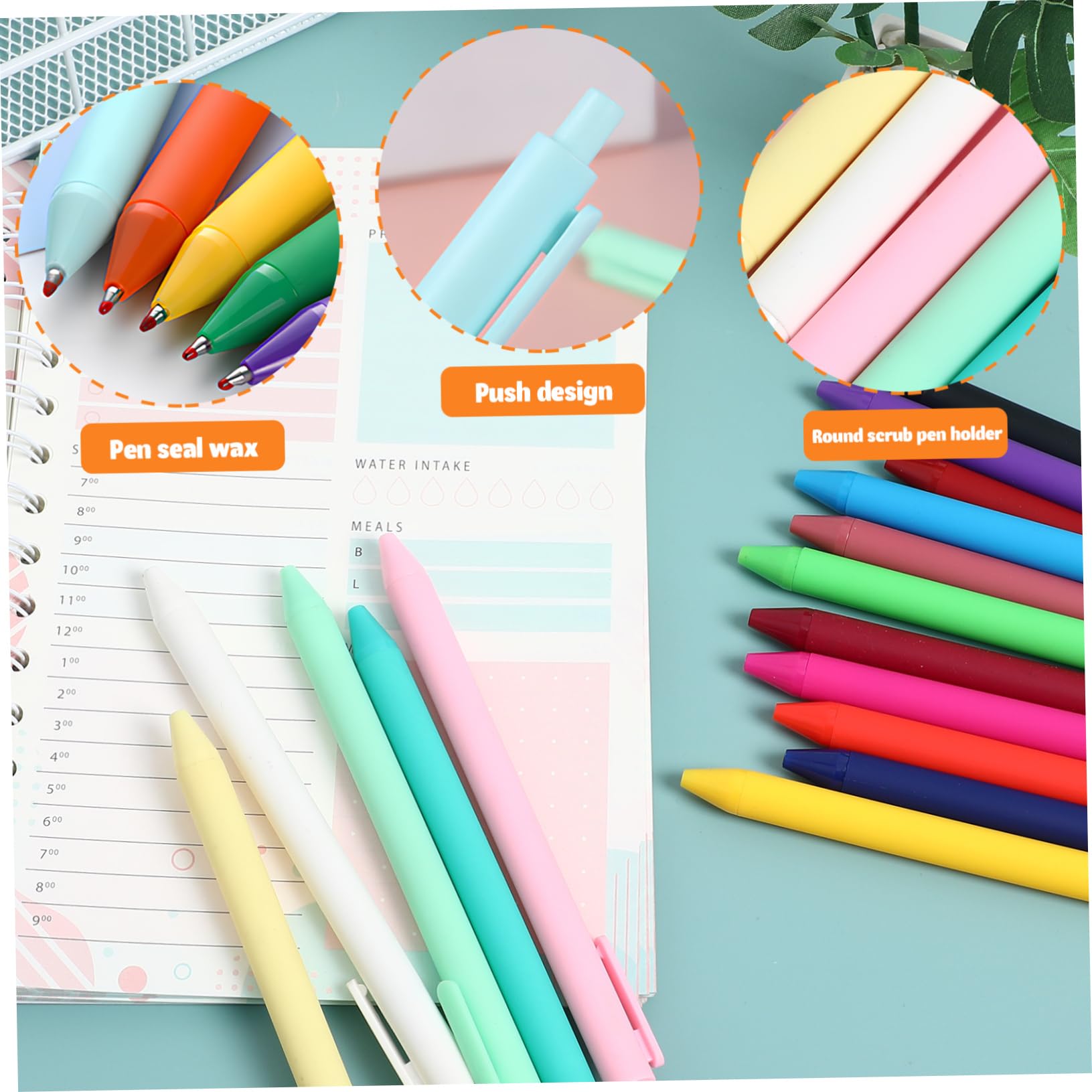 Artibetter 80 pièces Stylos Gel Rétractables Prise Main Confortable Accessoires de Bureau Pack