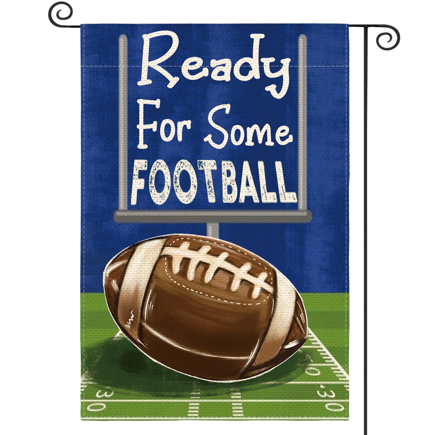 Drapeau de jardin double face AVOIN colorlife Ready For Some Football 30,5x45,7 cm
