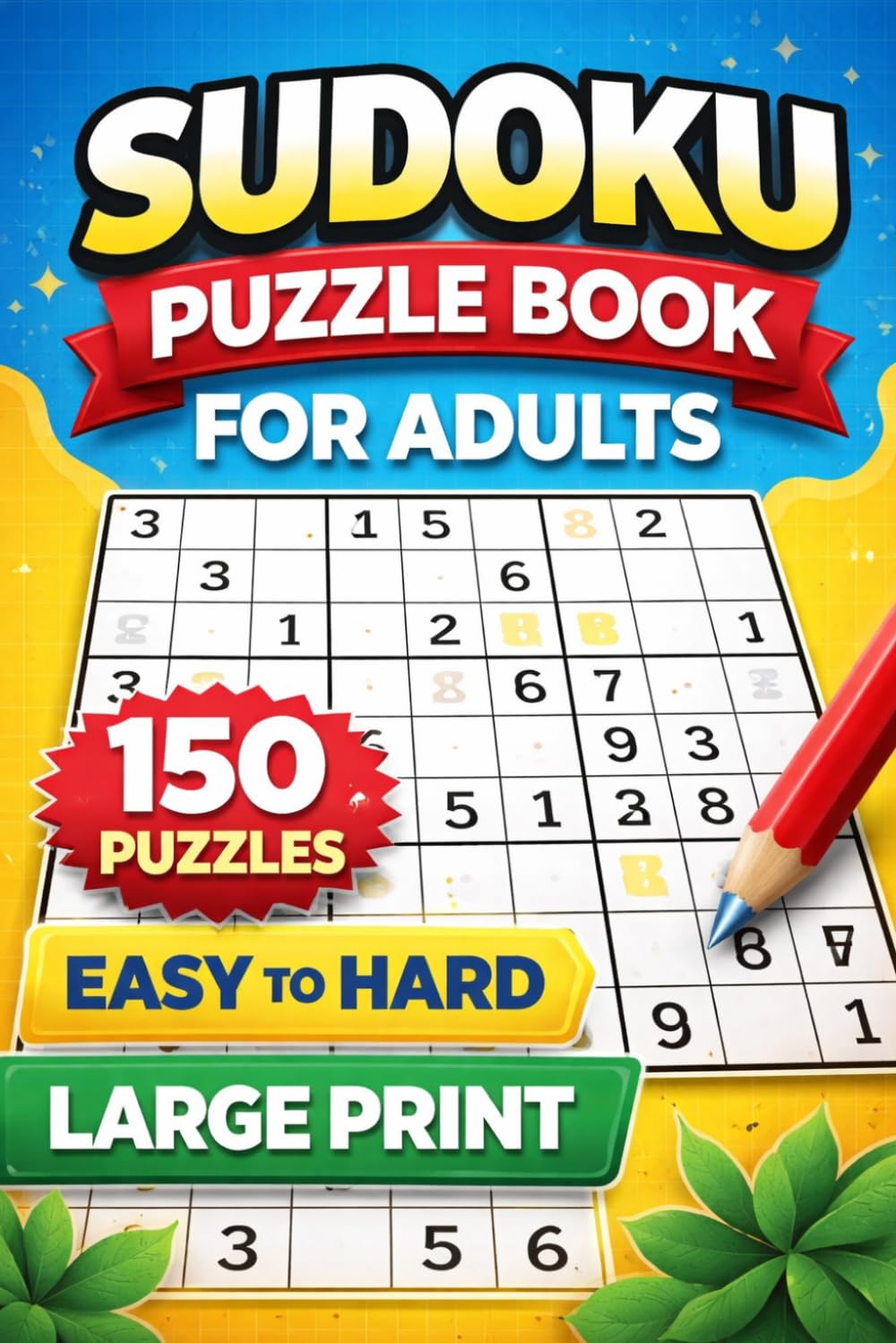 Sudoku Puzzle Book for Adults: 150 Easy to Hard Puzzles | Large Print Brain Games with Solutions: 150 Easy to Hard Puzzles | Large Print | Brain Training with Solutions