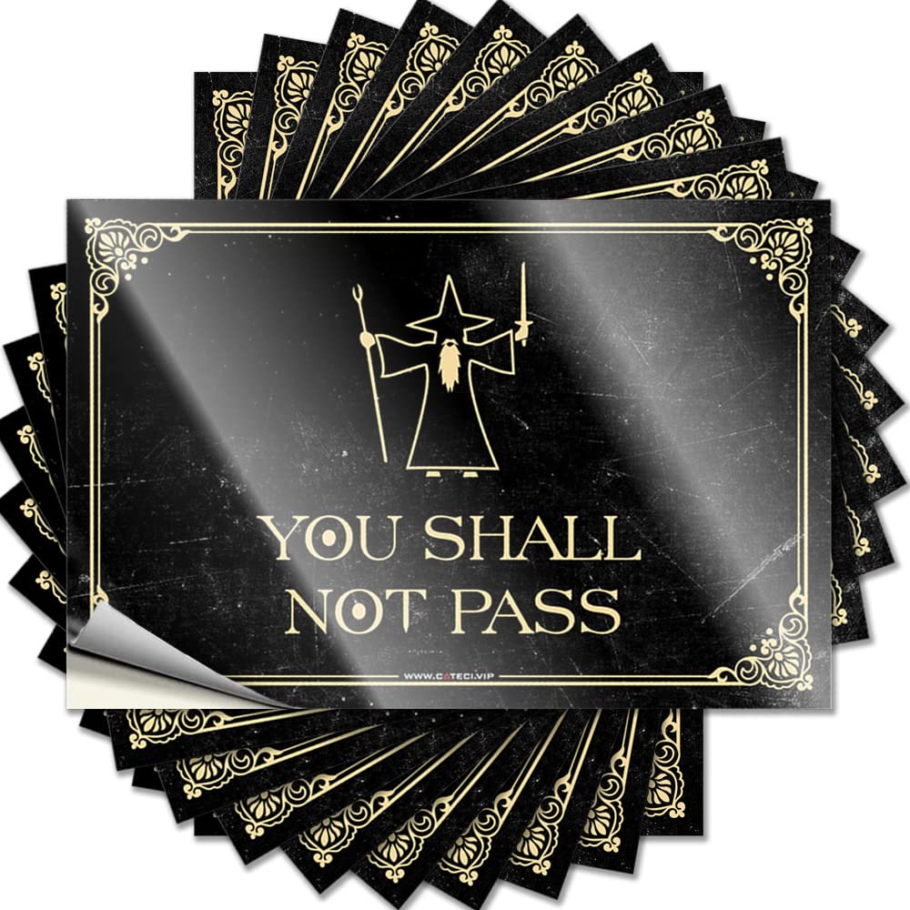 Funny Home Decor Bottle Tattoo | You Shall Not Pass Tall Durable Vinyl Sticker Easy Apply for Things(6X9CM)