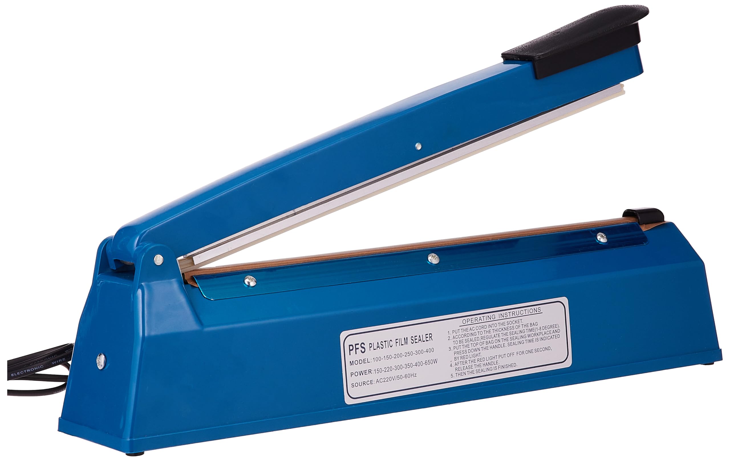 Showay Clear 300mm Heat Sealing Hand Impulse Poly Sealer Closer Machine, Durable