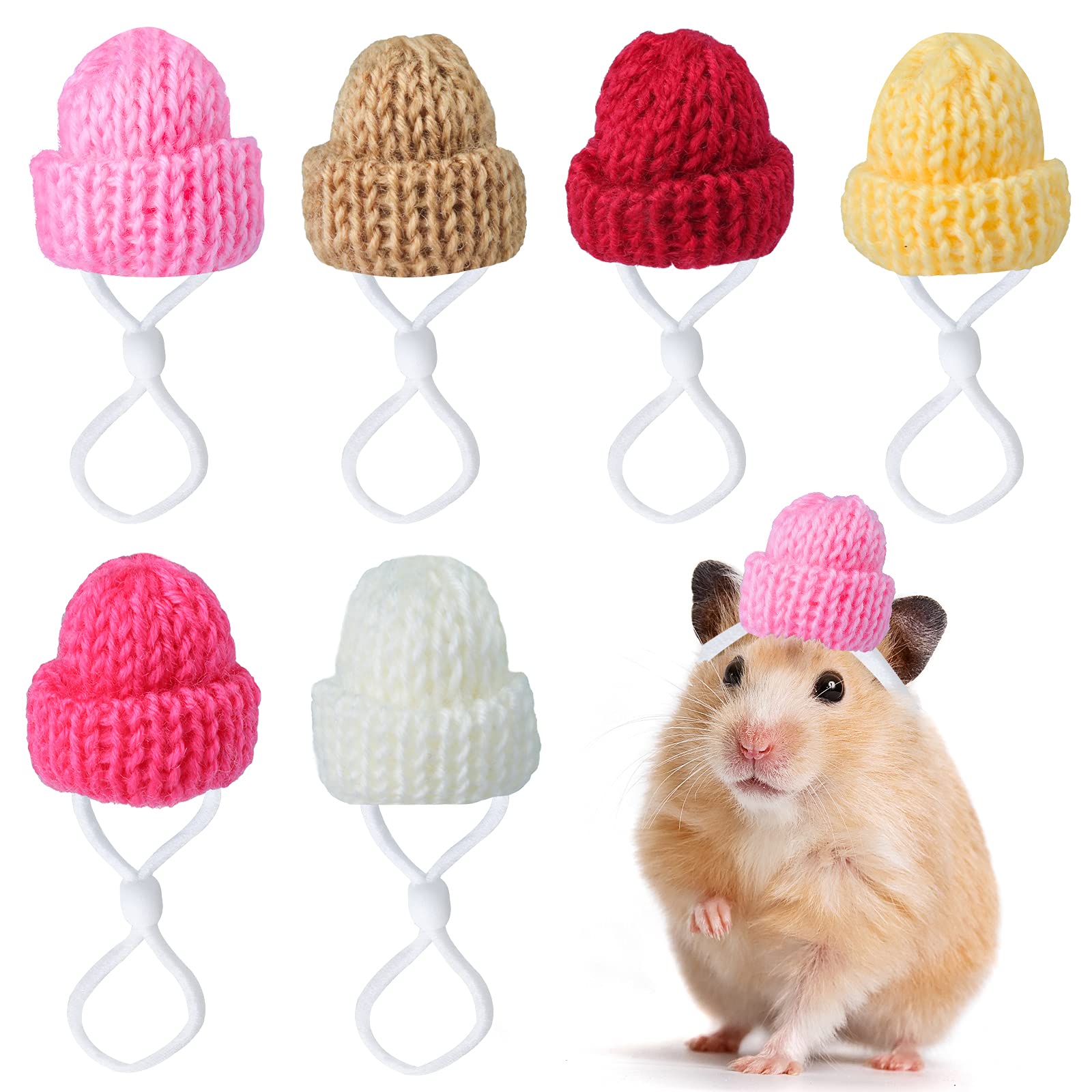 6PCS BeeSmile Hamster Hat Guinea Pig 