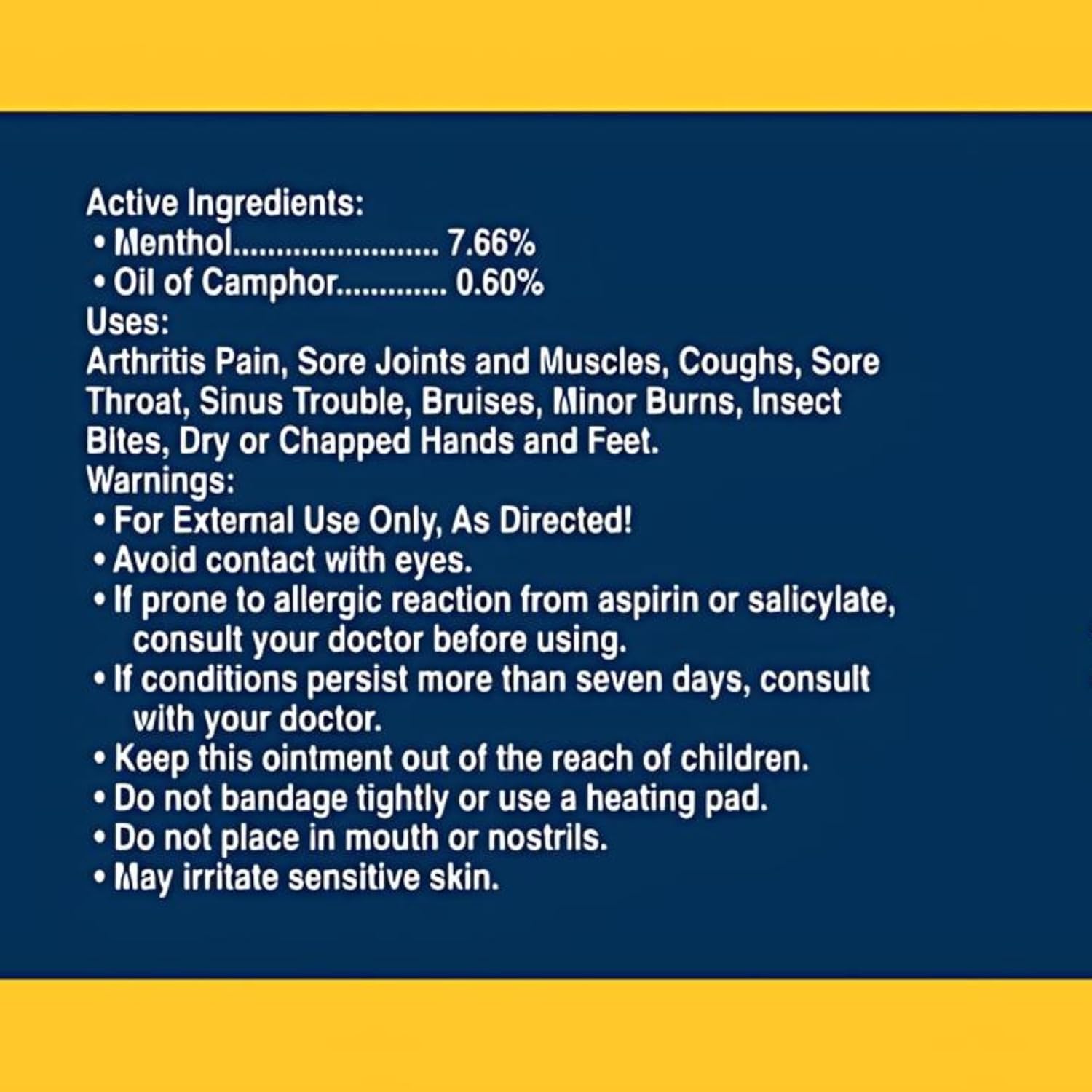 Amish Origins Joint & Muscle Ointment 7 oz Maximum Deep Penetrating Strength All Natural Discomfort Reliever for Joint, Muscle, Knee, Back, Arthritis