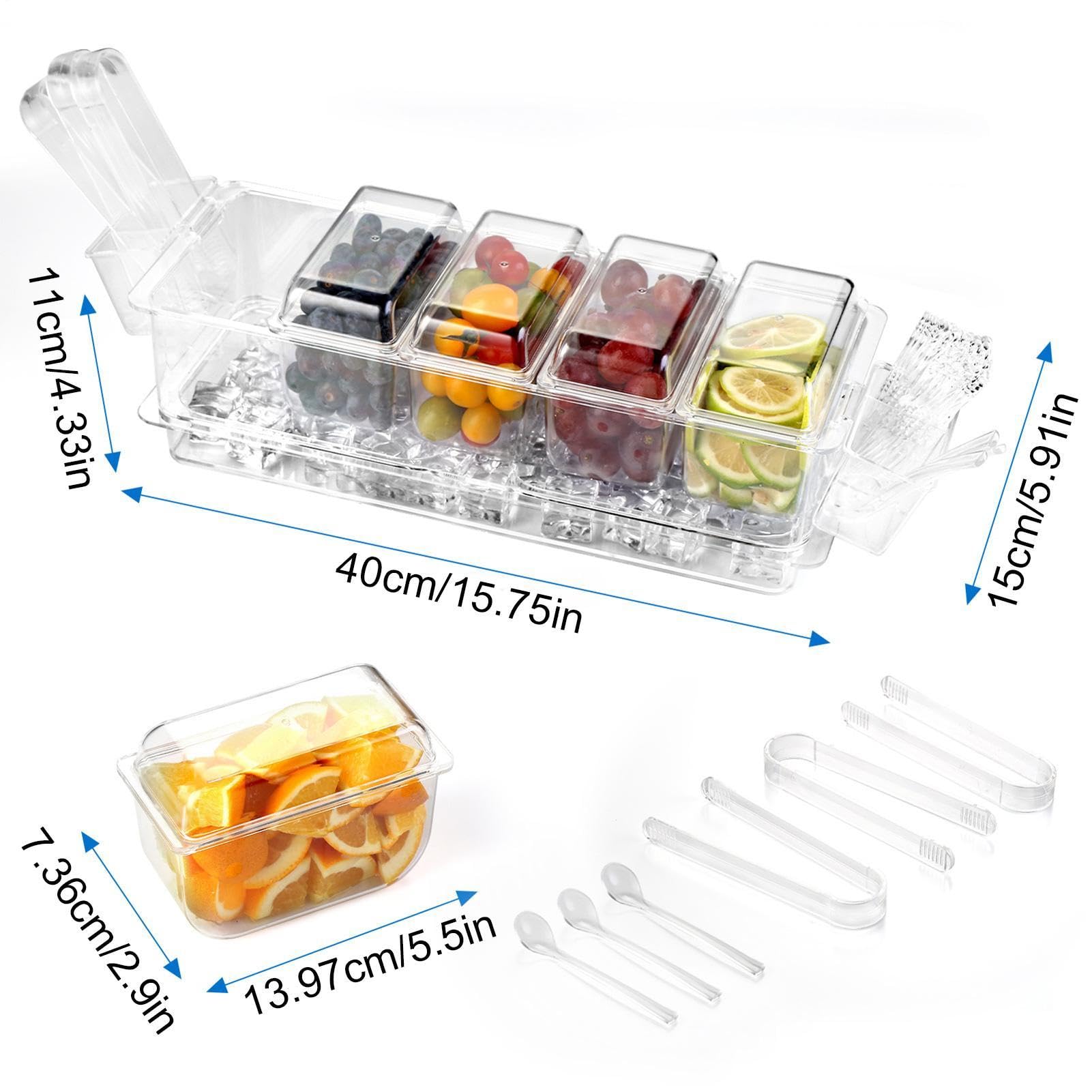 Contenitori da Congelatore con Coperchi 5 Scomparti Separabili con Coperchi | Contenitori per Alimenti e Condimenti Per Casa Cucina Dispensa Meal Prep Pranzo Snack Insalata Frutta Purea Condimento