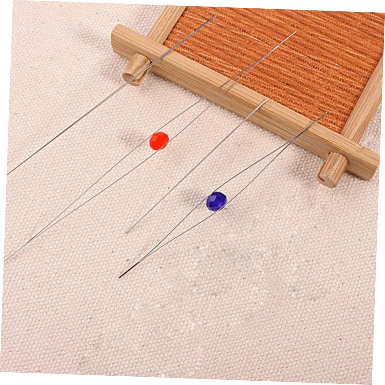 JEWEDECO Opening Big Eye Bead Needle 10pcs Bead Threader for Bracelets Large Eye Needle