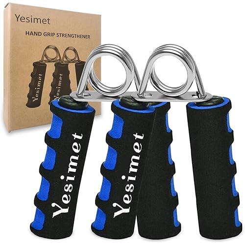 Hand Grip Strengthener Set, Finger Gripper - Soft Foam Hand Exerciser for Quickly Increasing Wrist Forearm and Finger Strength, 2 Pack