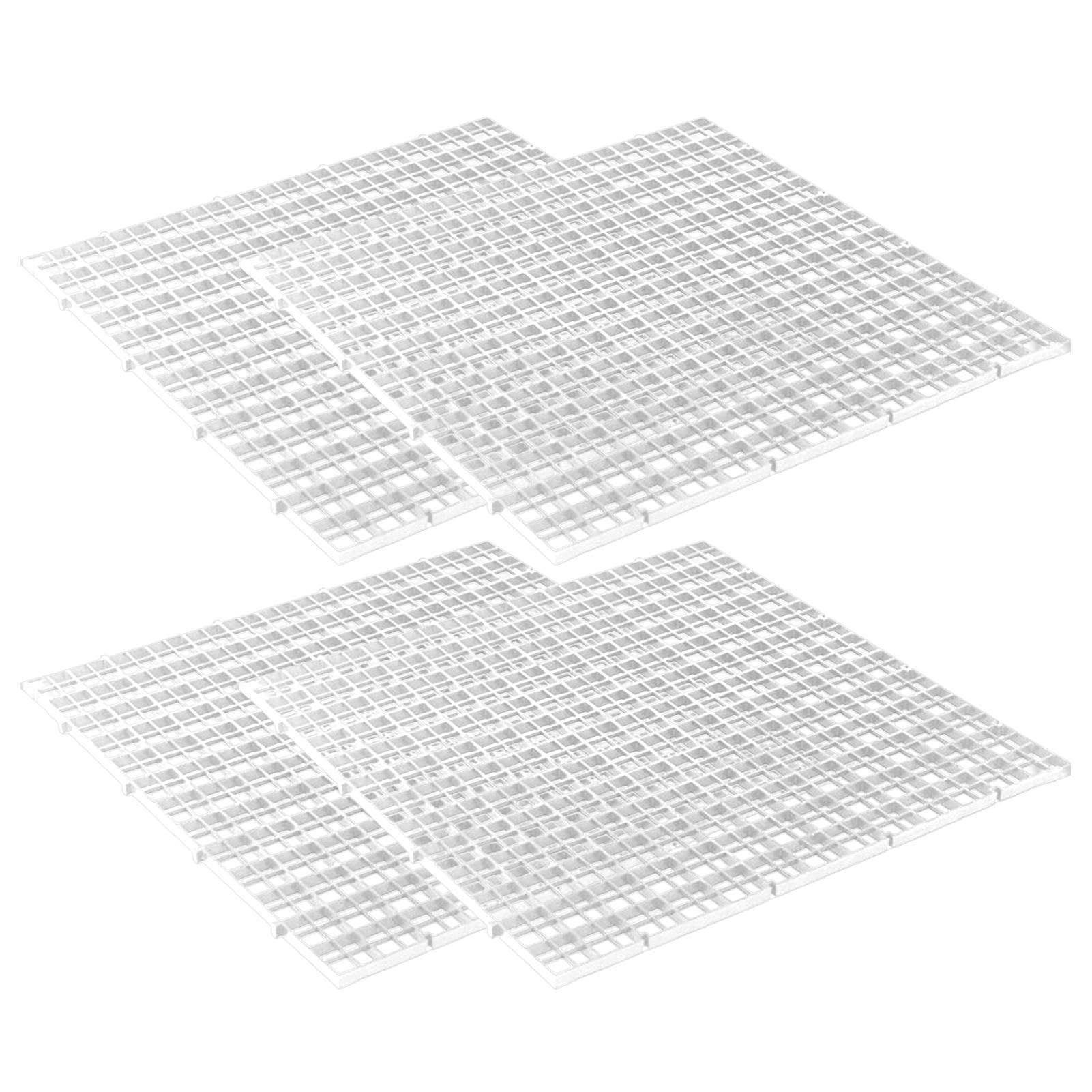 Couvercle d'aquarium – Capots d'aquarium – 4 panneaux de grille pour couvercle d'aquarium 30 x 30 cm | filtrante pour aquarium | Terrasse tortue, couvercle anti-saut pour terrarium empêche les