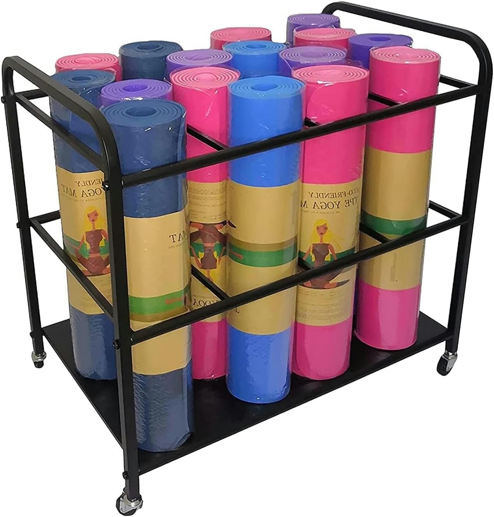 Support de rangement pour salle de sport à domicile et tapis de yoga