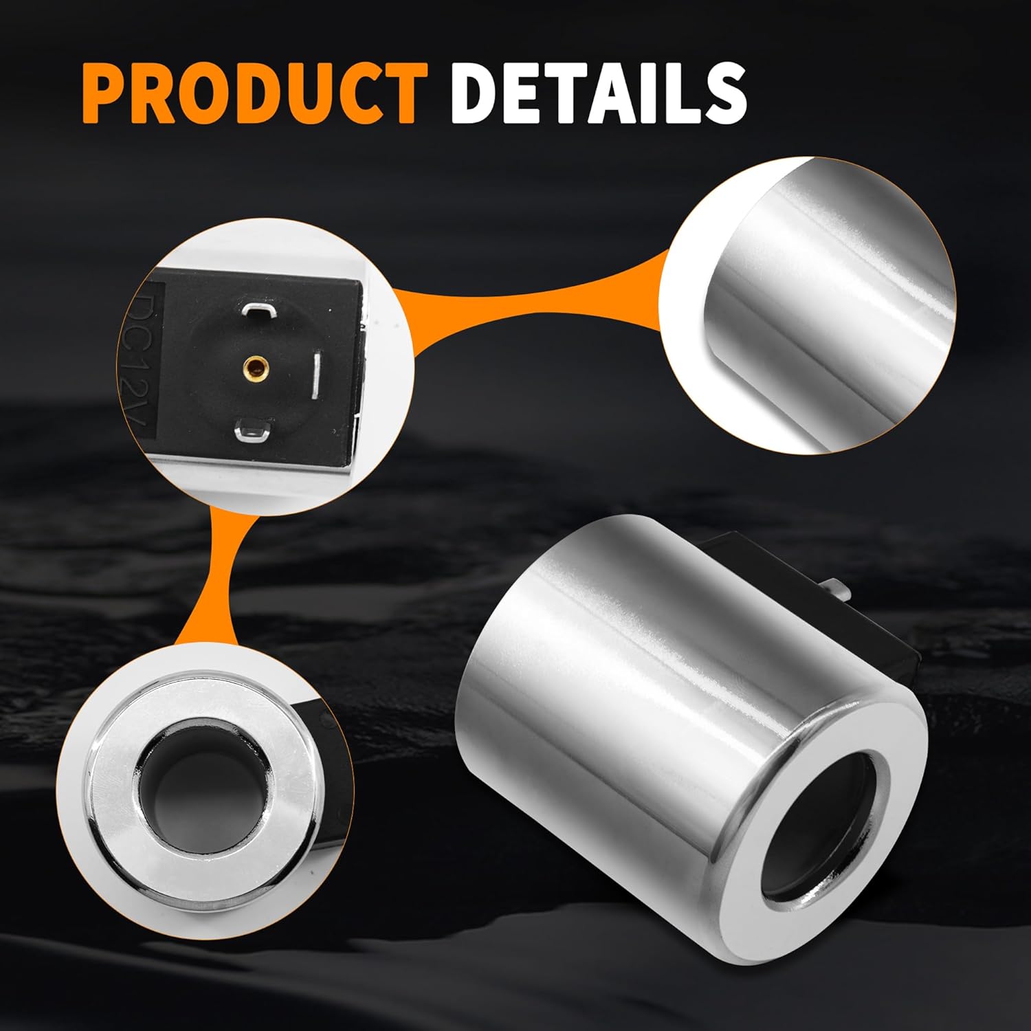 MFZ10-37YC Solenoid Valve Coil 12v 3 Prong, Compatible with Valve DV50 DV90 and Control Valve D60 30 Watts