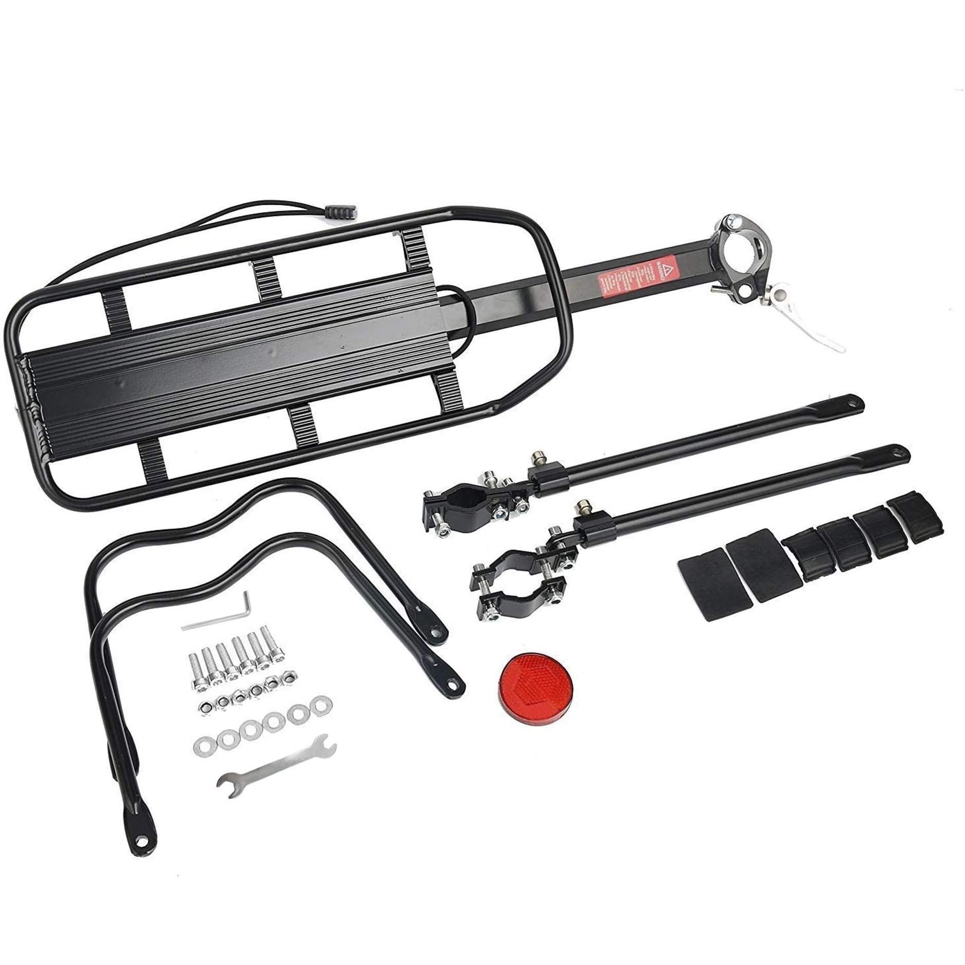 Amarine Made Fahrrad-Gepäckträger, 50 kg Kapazität, Aluminiumlegierung oder Eisen, Verstellbarer Gepäckträger, Schnellentriegelung, Fahrradträger