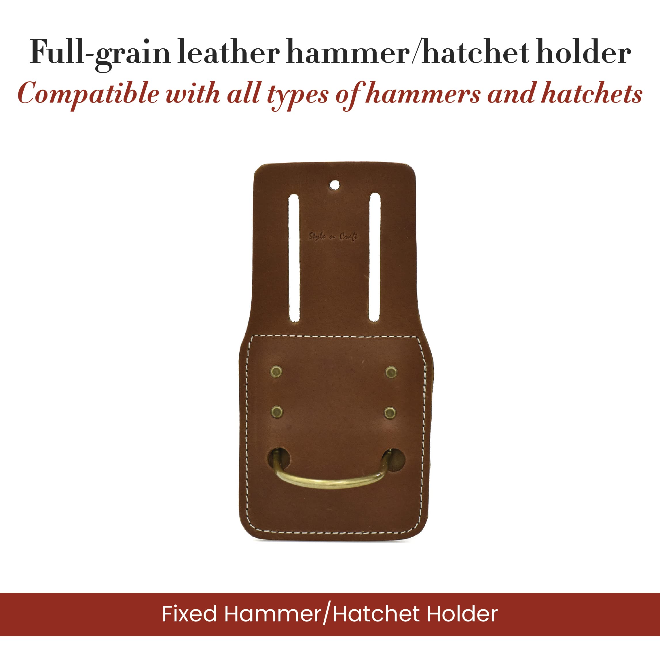 Leather Hammer & Hatchet Holder - Durable & Secure -2 Leather Hammer & Hatchet Holder - Durable & Secure -2